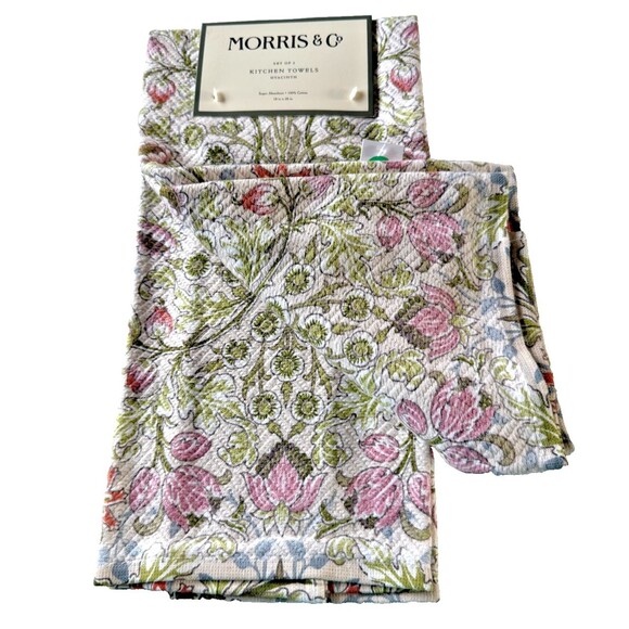 William Morris Other - William Morris & Co Hyacinth Kitchen Dish Towels 100% Cotton Set of 2 Holiday
